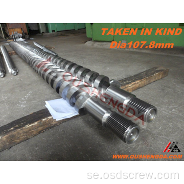 Co-rotating Parallel Twin Screw Barrel for Extruder pipe board PVC pipe profile skruvcylinder Rollepaal WEBER Mikrosan Bausano